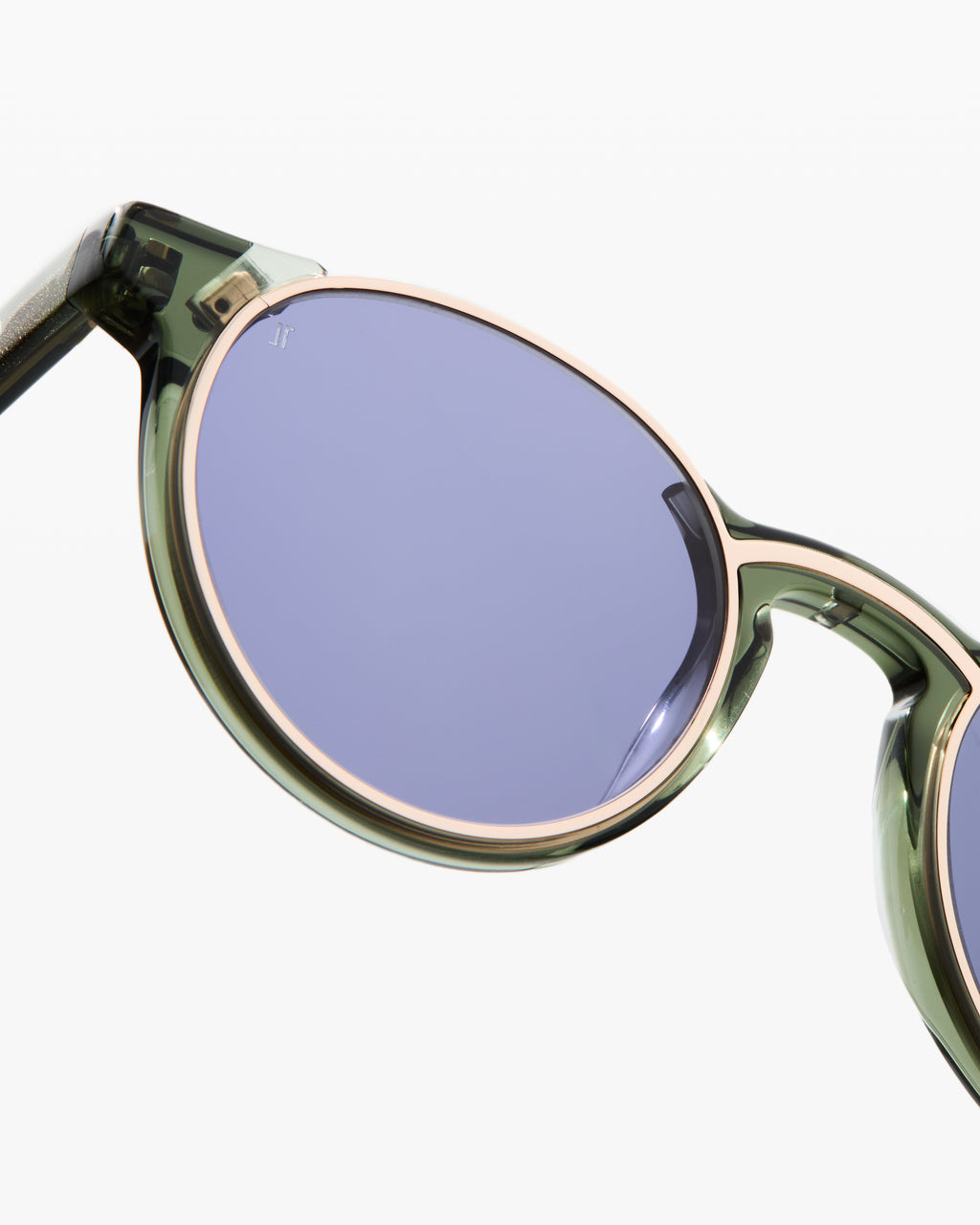 The E-001 Rund Herren-Sonnenbrillen in Grün