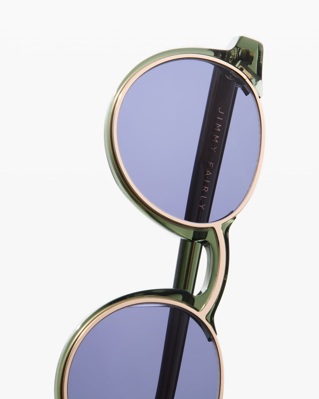 The E-001 Rund Herren-Sonnenbrillen in Grün