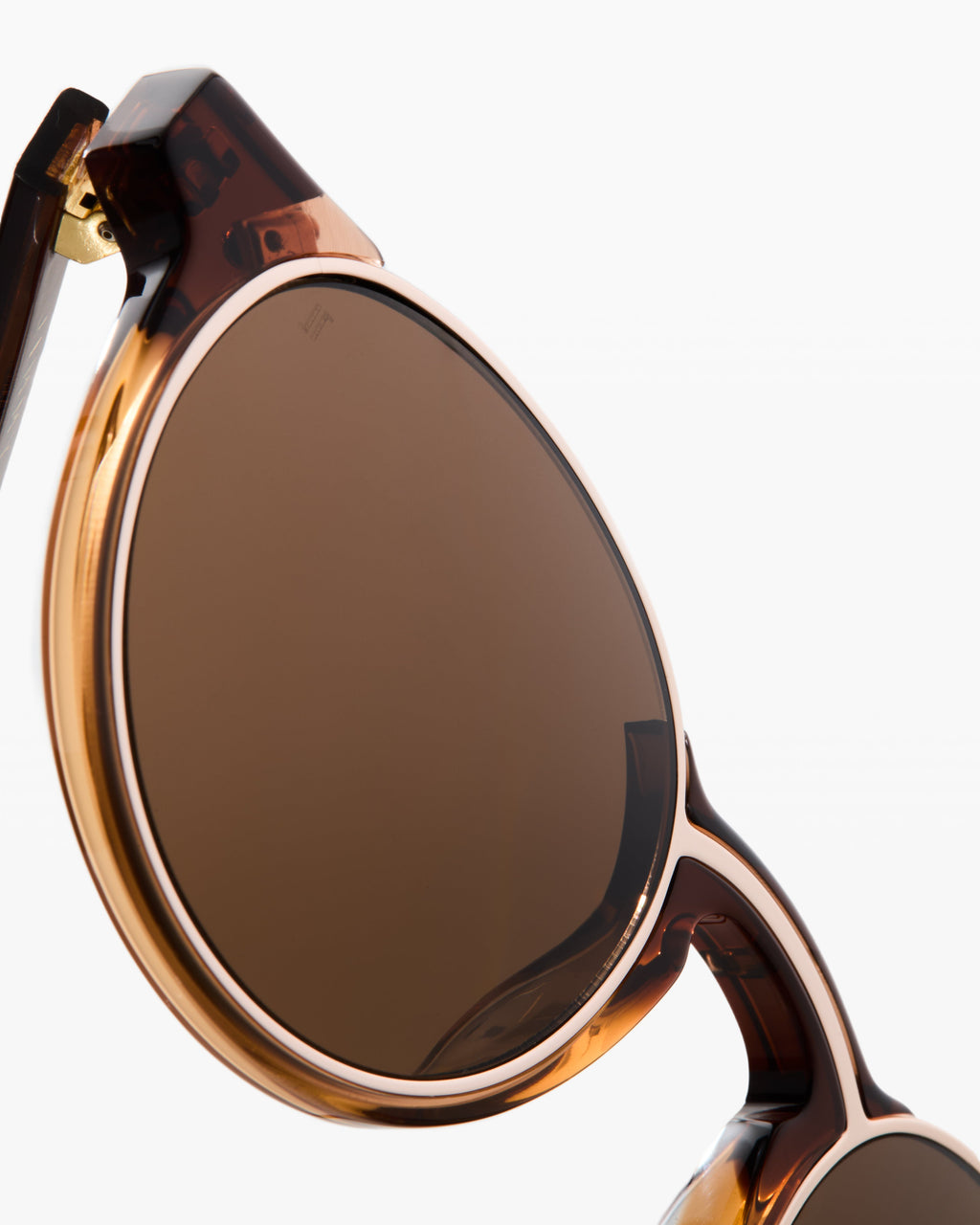 The E-001 Rund Herren-Sonnenbrillen in Braun