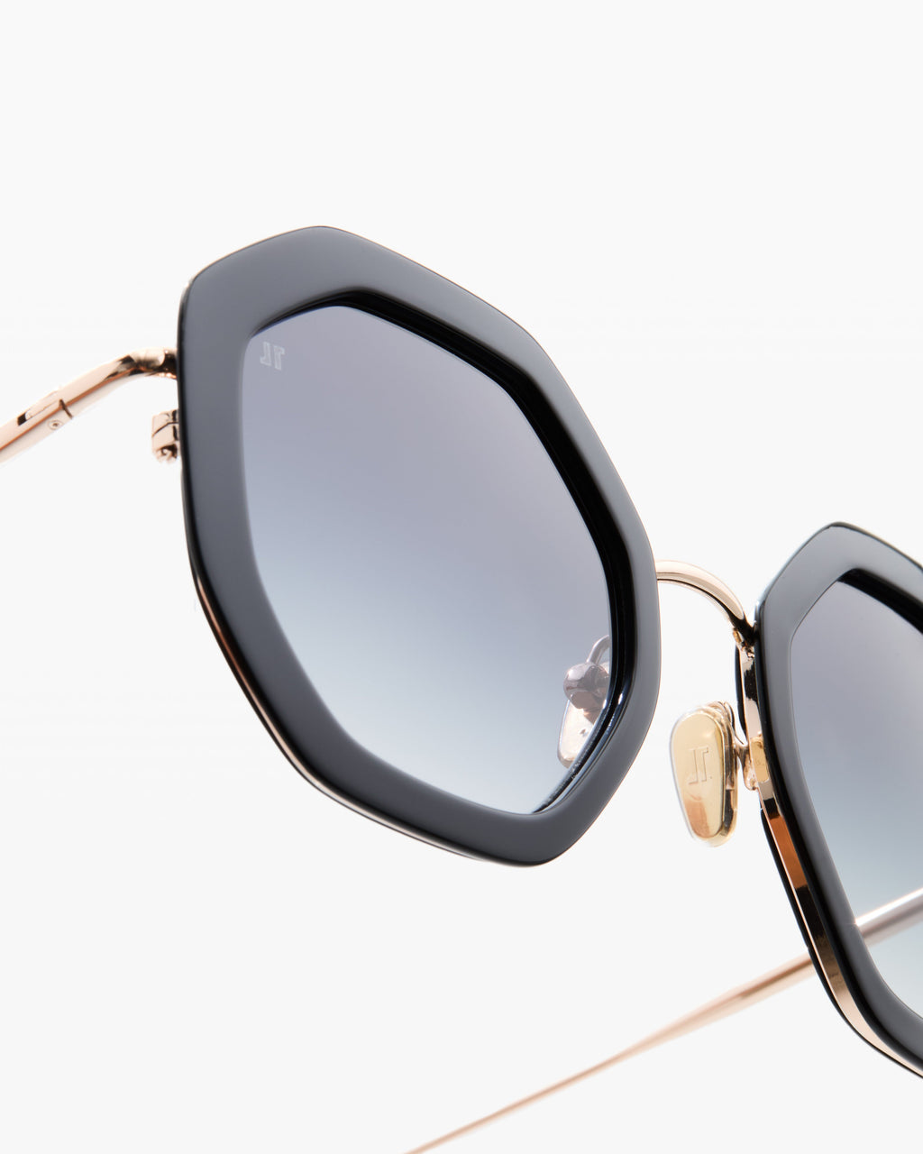 The Angie Sechseckig Damen-Sonnenbrillen in Schwarz