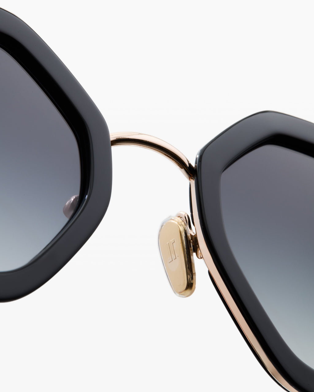 The Angie Sechseckig Damen-Sonnenbrillen in Schwarz