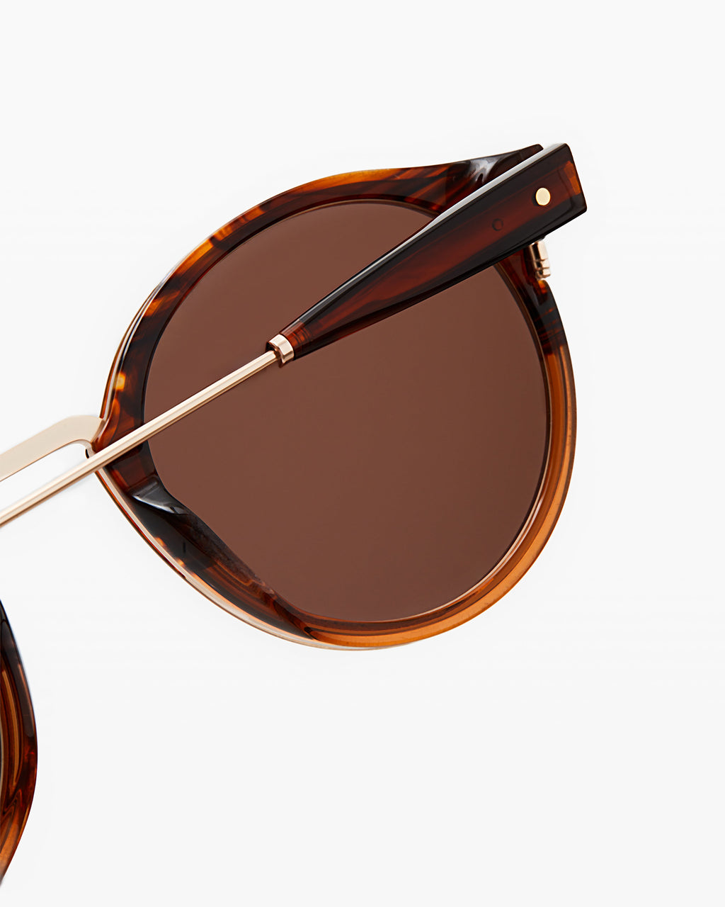 The Real Rund Herren-Sonnenbrillen in Braun