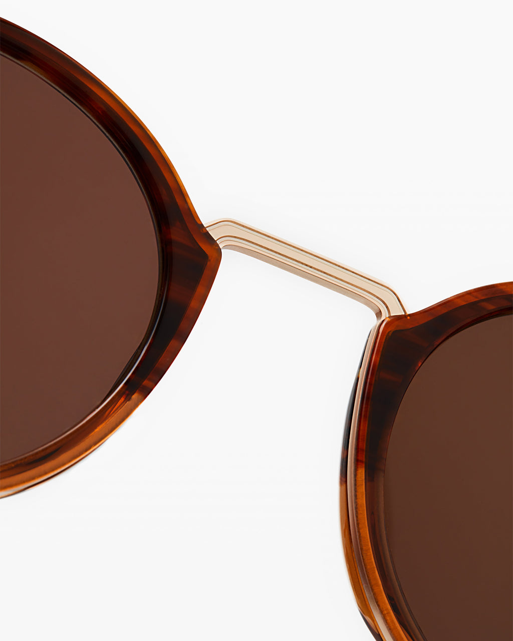 The Real Rund Herren-Sonnenbrillen in Braun