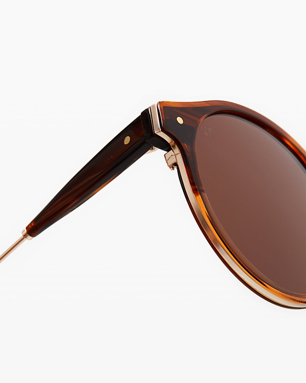 The Real Rund Herren-Sonnenbrillen in Braun