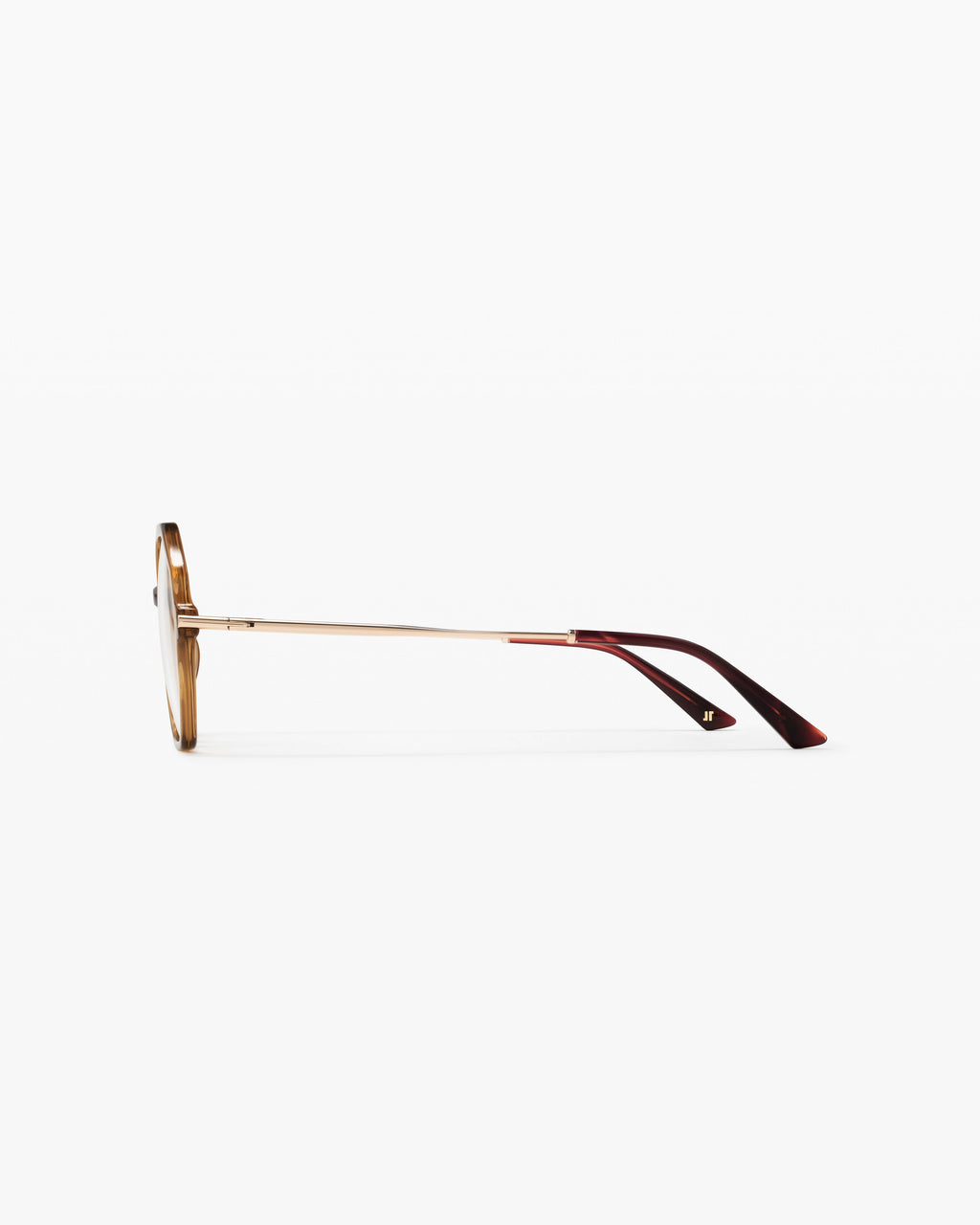 The Dora XS Sechseckig Damenbrillen in Karamell