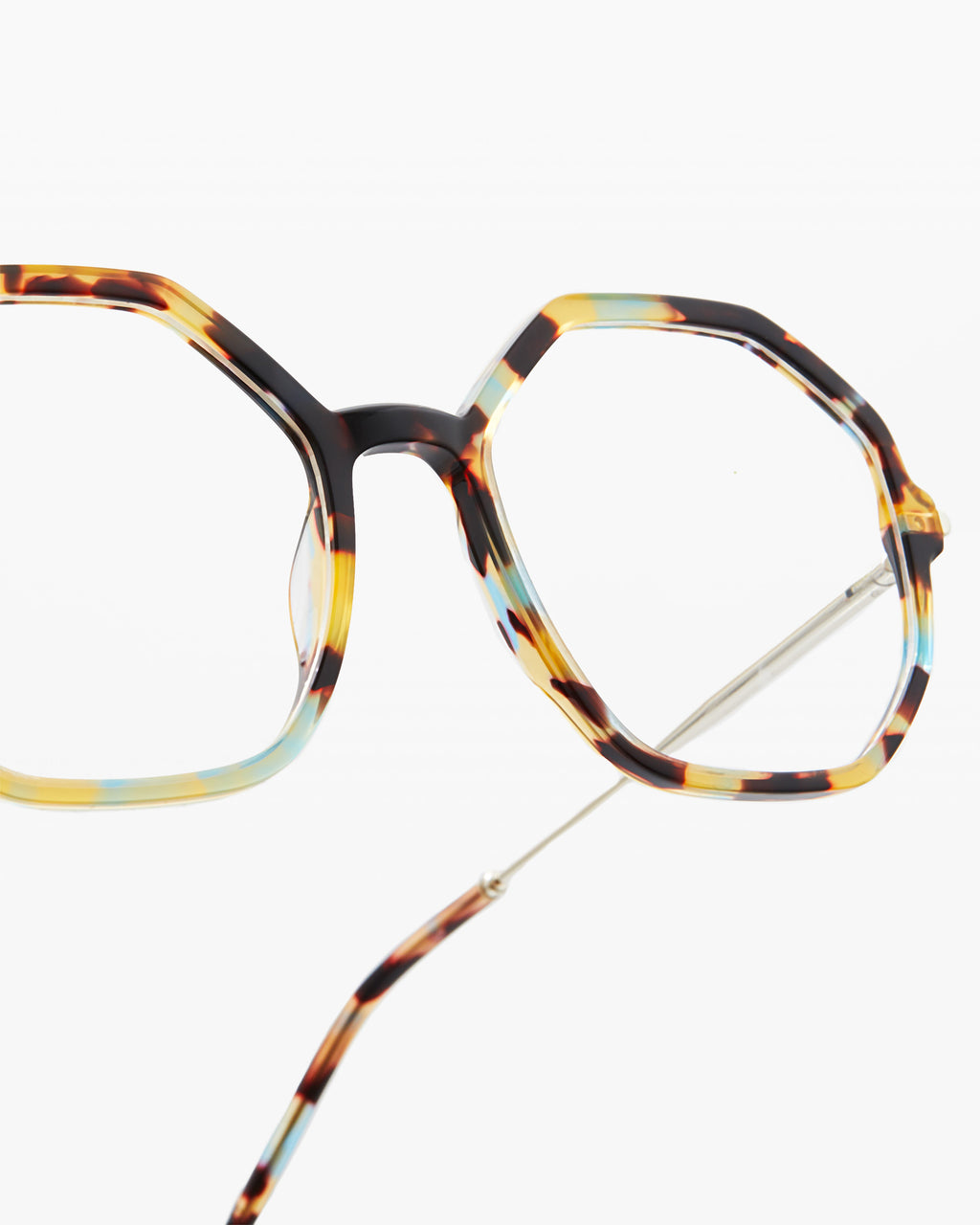 La Dora XS Hexagonal Lunettes de Vue pour femme in Ecaille jaune