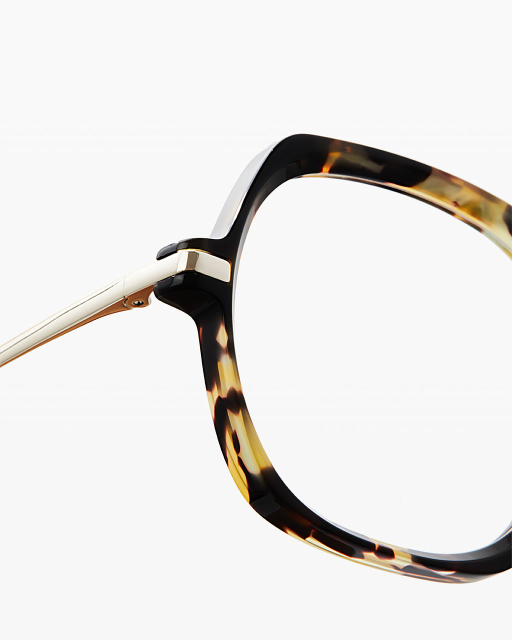 The Dimby XL Square Women's Eyeglasses in Yellow Tortoise