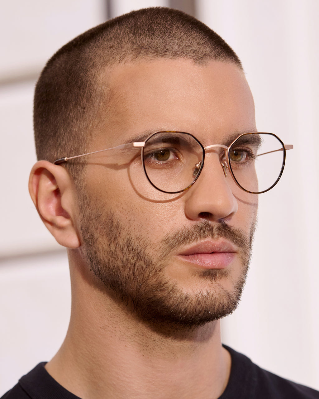 The Viny Rund Herrenbrillen in Gold