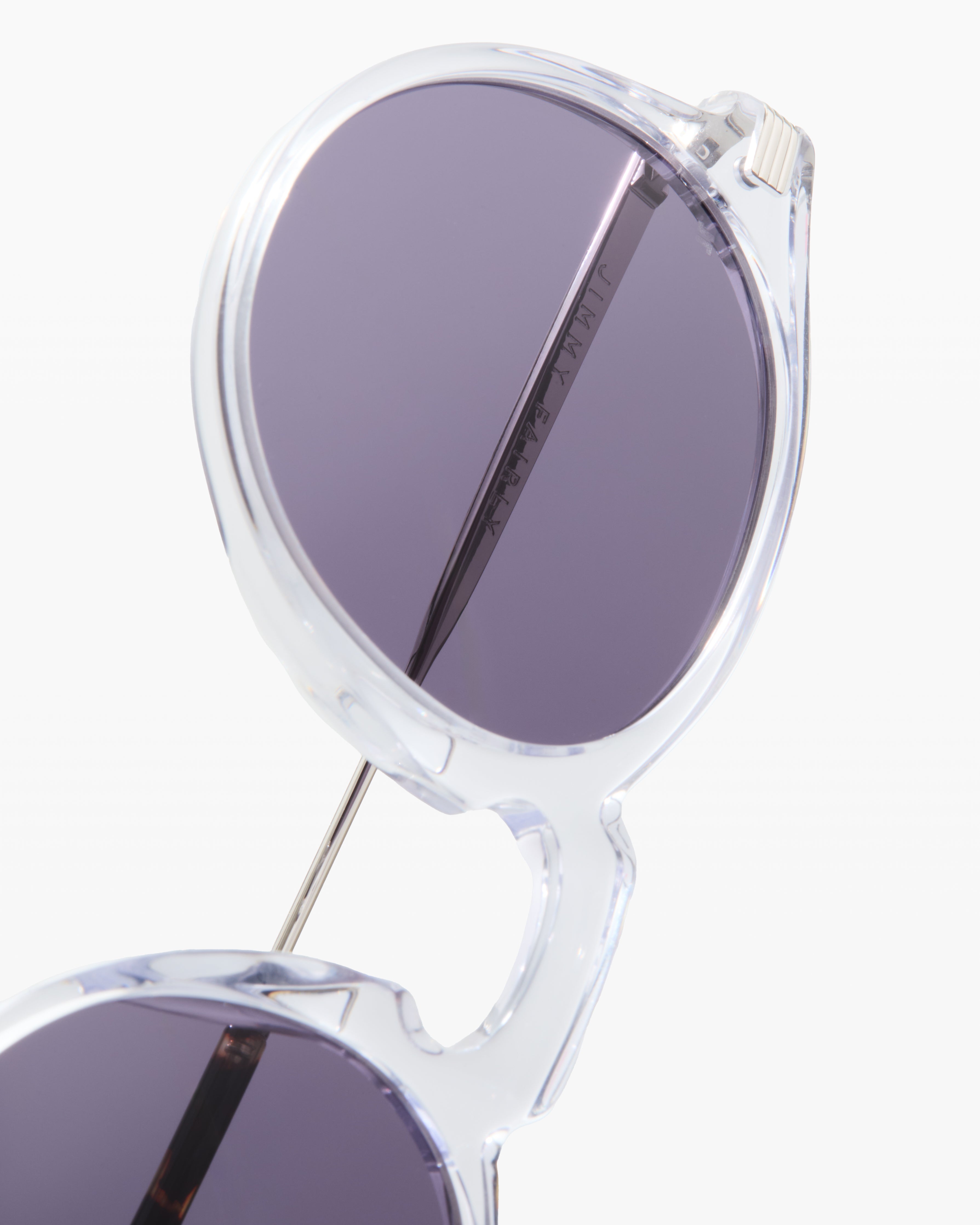 The Noto Round Men's Sunglasses in Transparent Jimmy Fairly UK