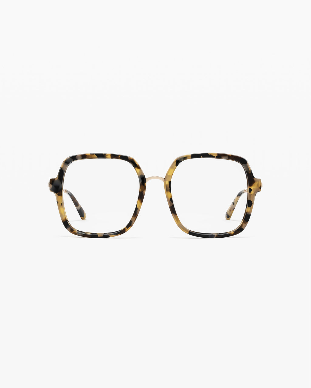 The Lou Icons Square Women's Eyeglasses in Yellow Tortoise