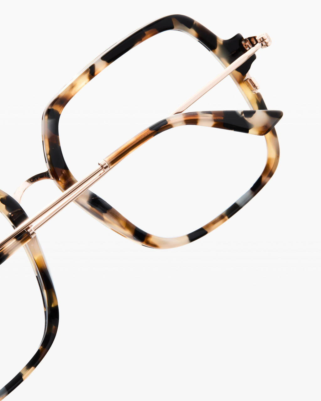 The Lou Icons Square Women's Eyeglasses in Yellow Tortoise