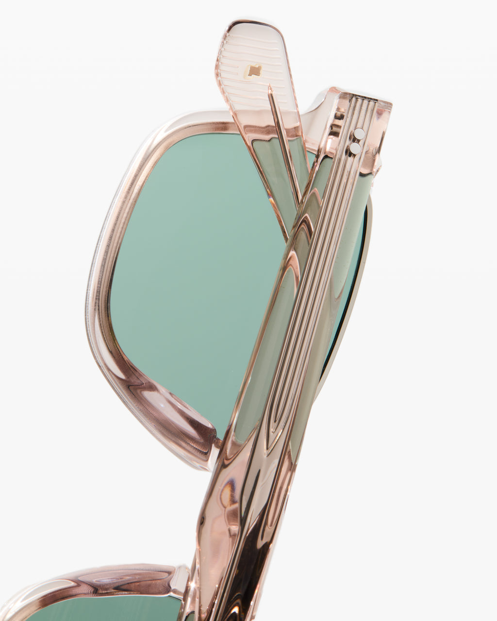 The Ali Rechteckig Herren-Sonnenbrillen in Transparent