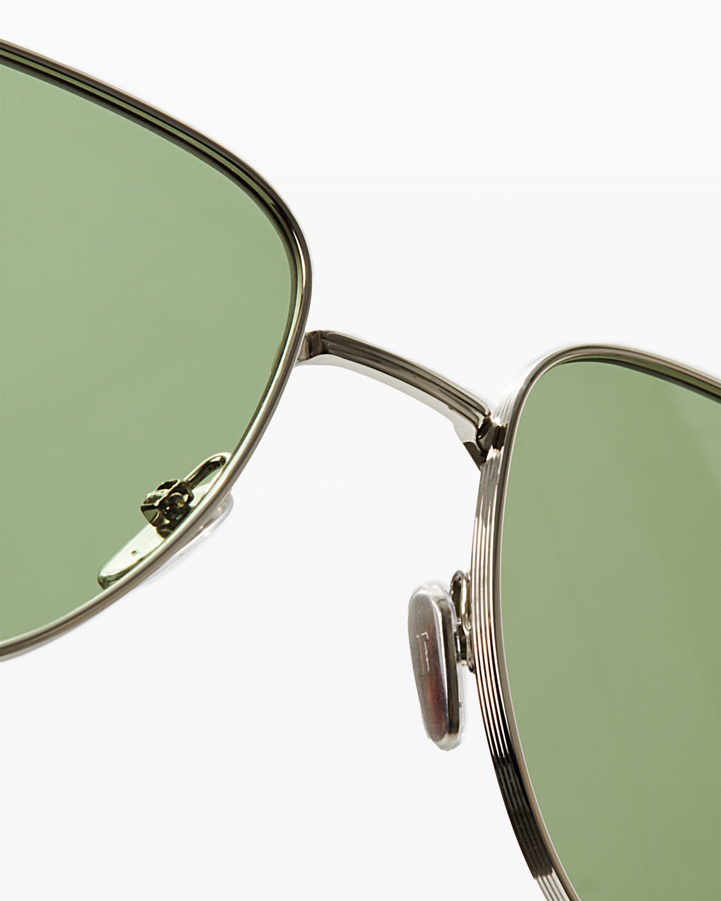 The Leone Aviator Damen-Sonnenbrillen in Silber und Grün