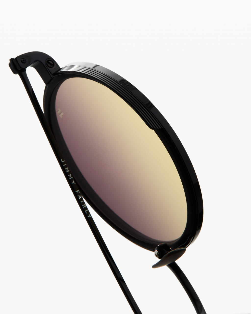 The E-033 Round Women's Sunglasses in Black