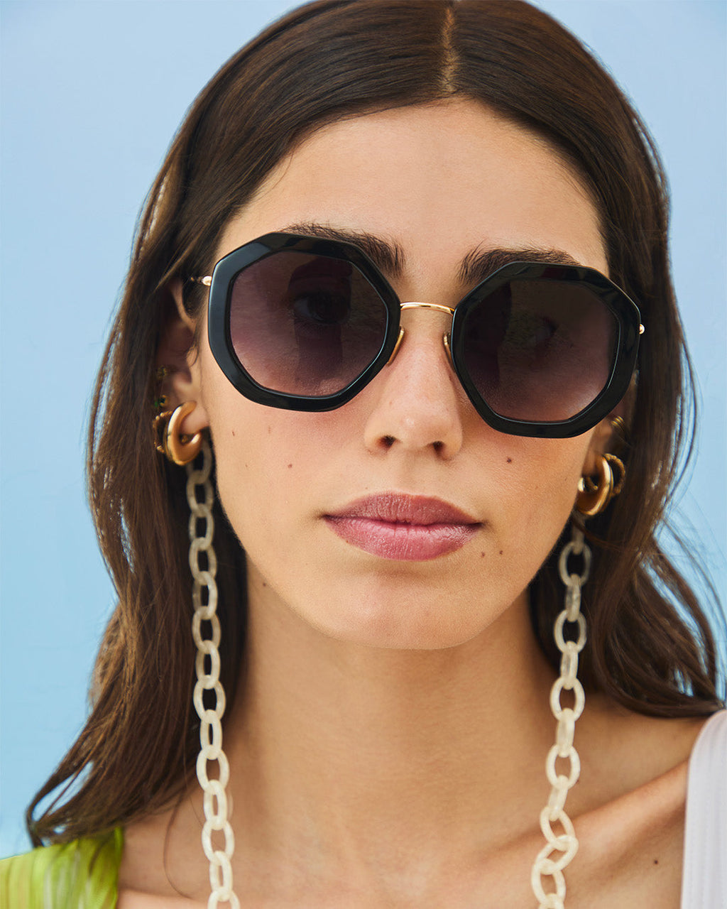 The Dana  Eyewear Chains in Ivory