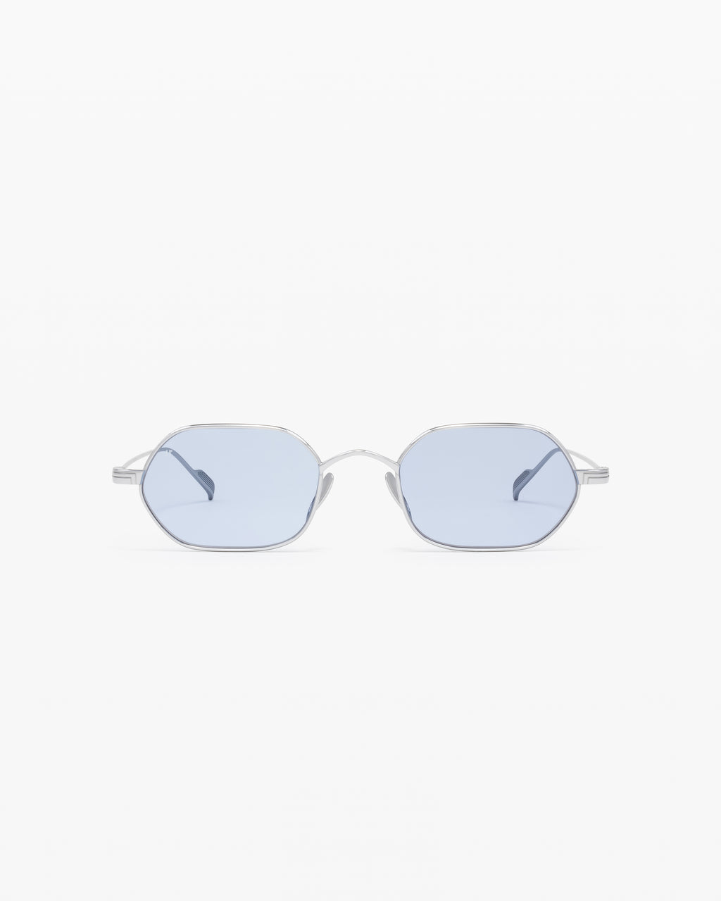 The Gio Hexagonal Men's Sunglasses in Silver