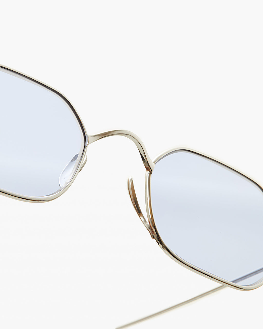 The Gio Hexagonal Men's Sunglasses in Silver