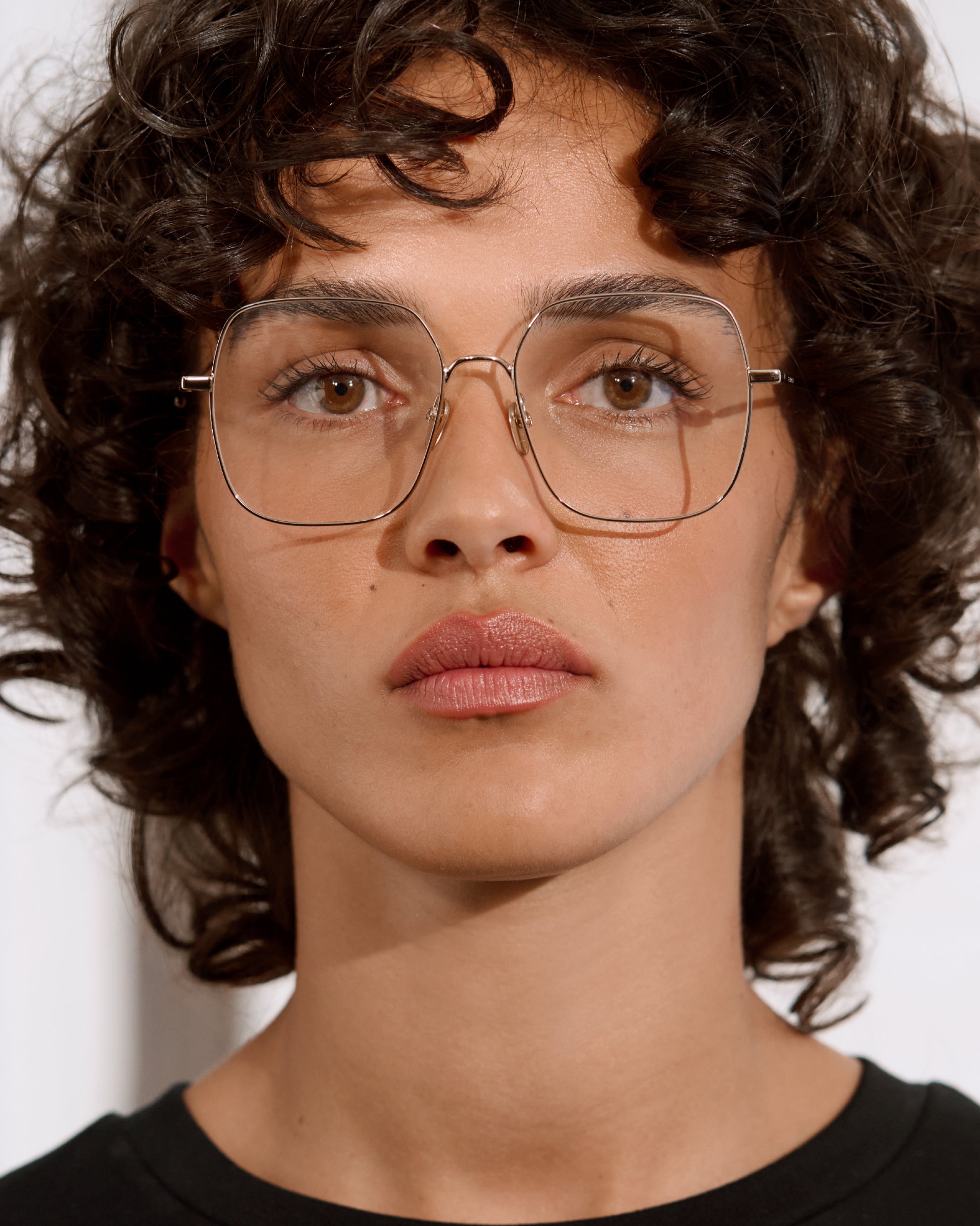 The Louna S Square Women's Eyeglasses in Gold