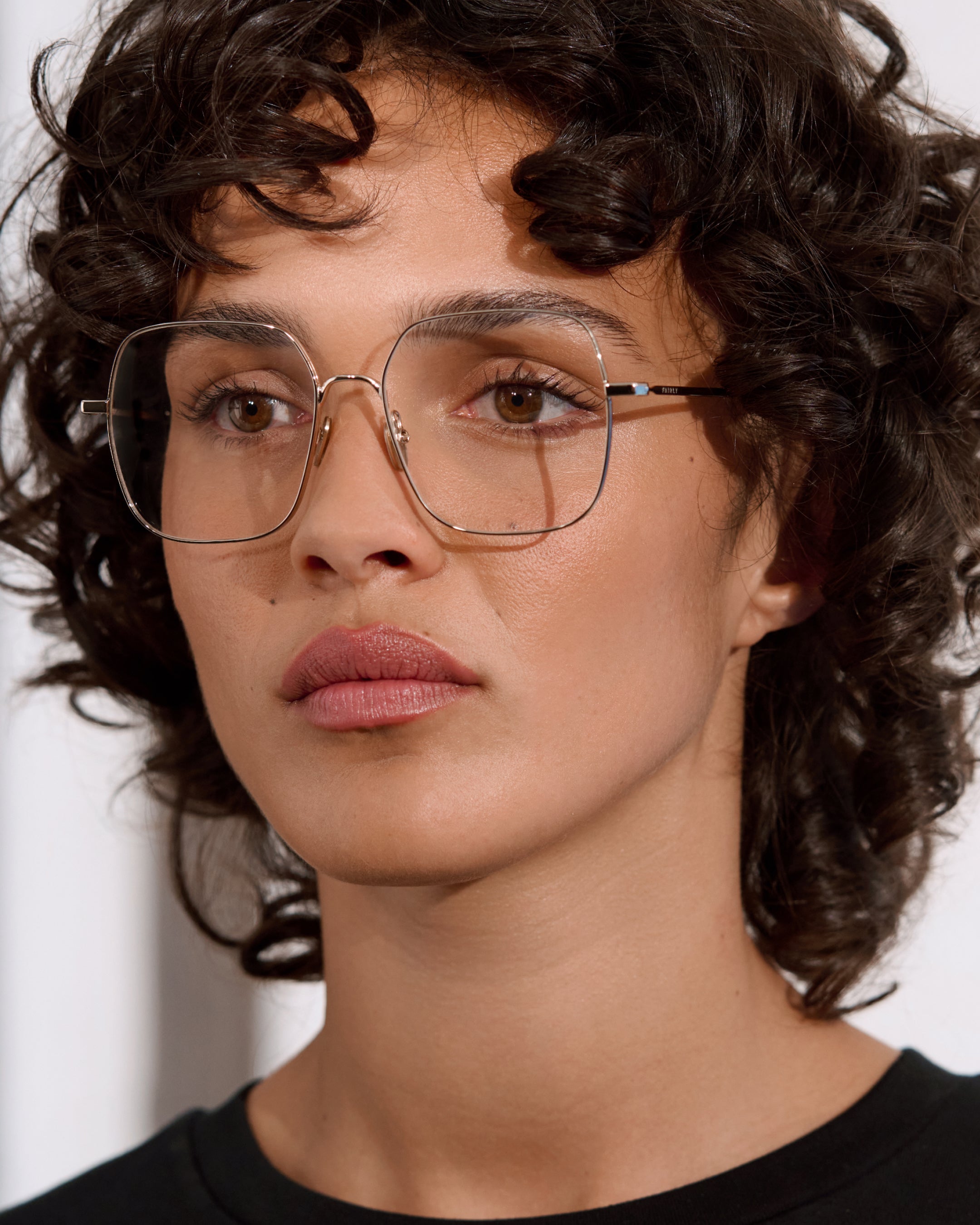 The Louna S Square Women's Eyeglasses in Gold