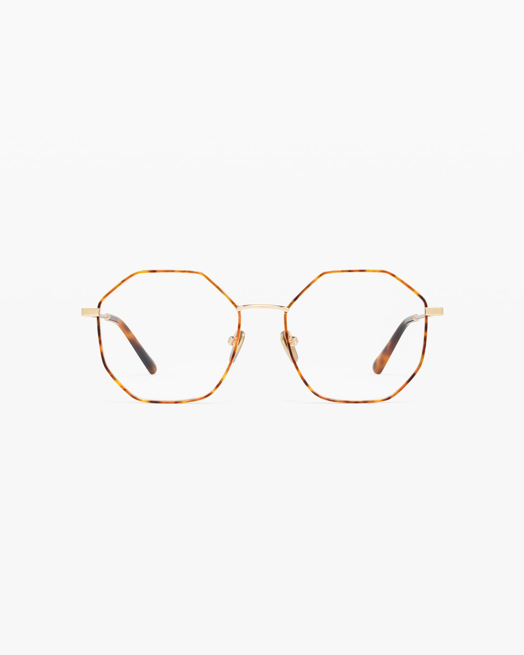 The Jona Sechseckig Damenbrillen in Tortoise