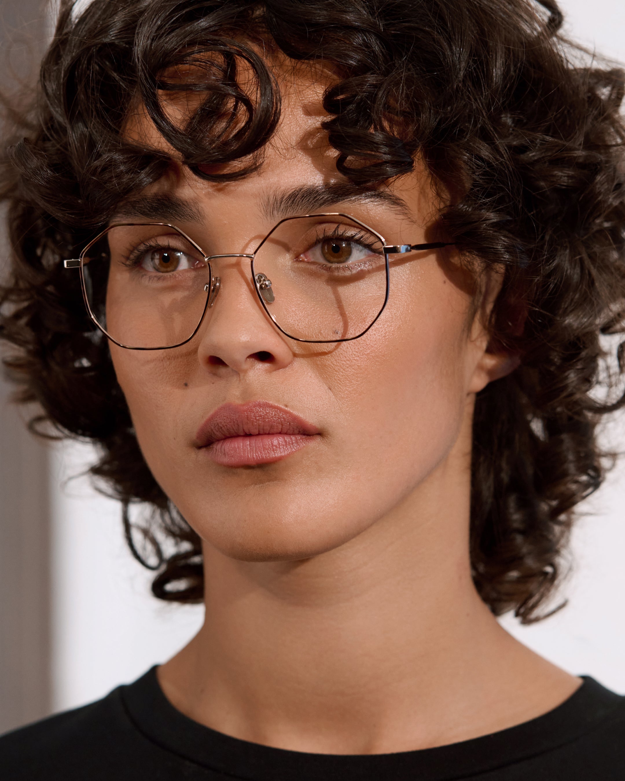 The Jona Hexagonal Women's Eyeglasses in Tortoise