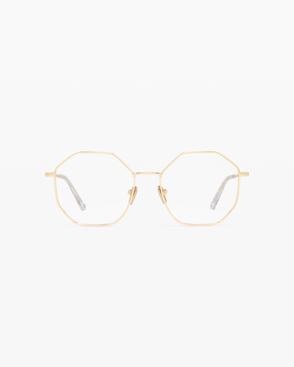 The Jona Sechseckig Damenbrillen in Gold