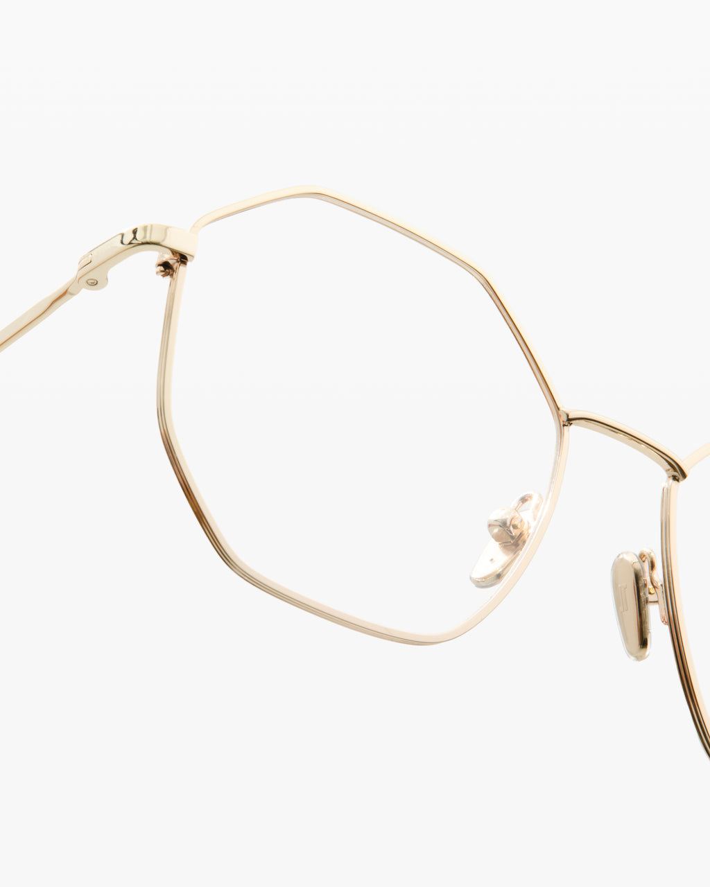 The Jona Sechseckig Damenbrillen in Gold