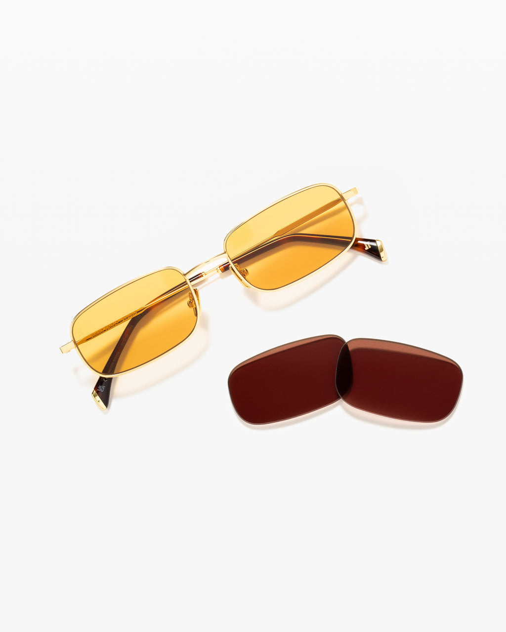 STUDIO.11 Rectangular Women's Sunglasses in Gold