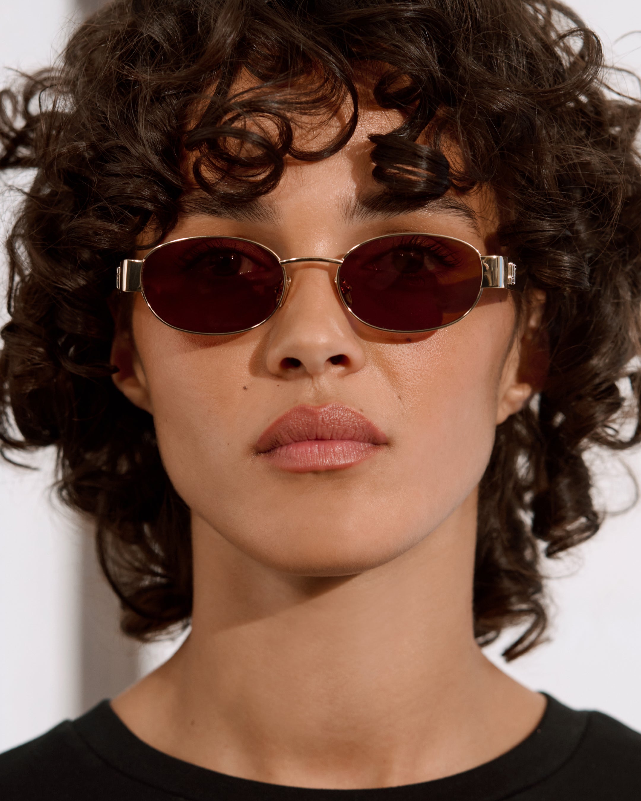 The Hila Oval Women's Sunglasses in Gold