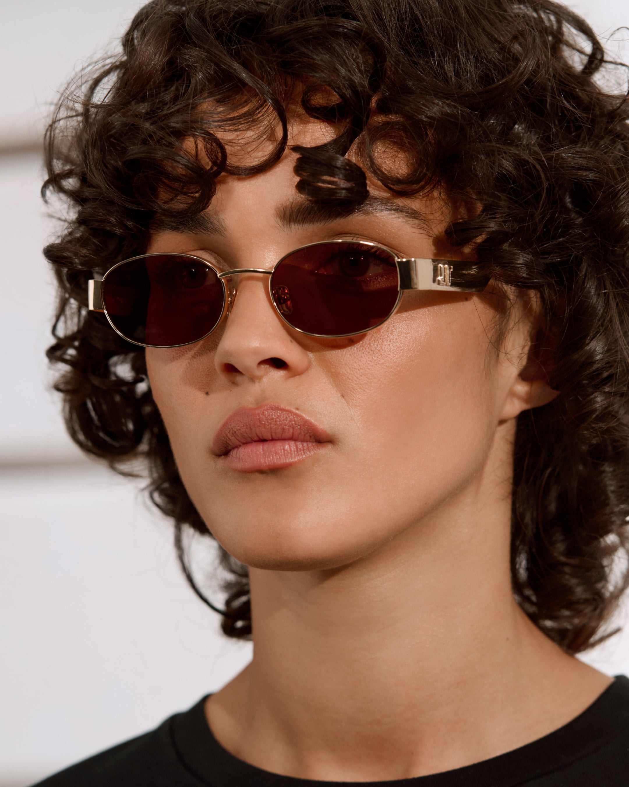 The Hila Oval Women's Sunglasses in Gold
