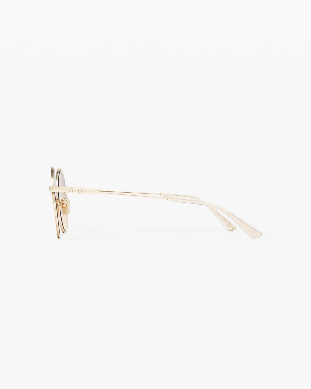The Caly JF Colors Round Women's Sunglasses in Gold Matt