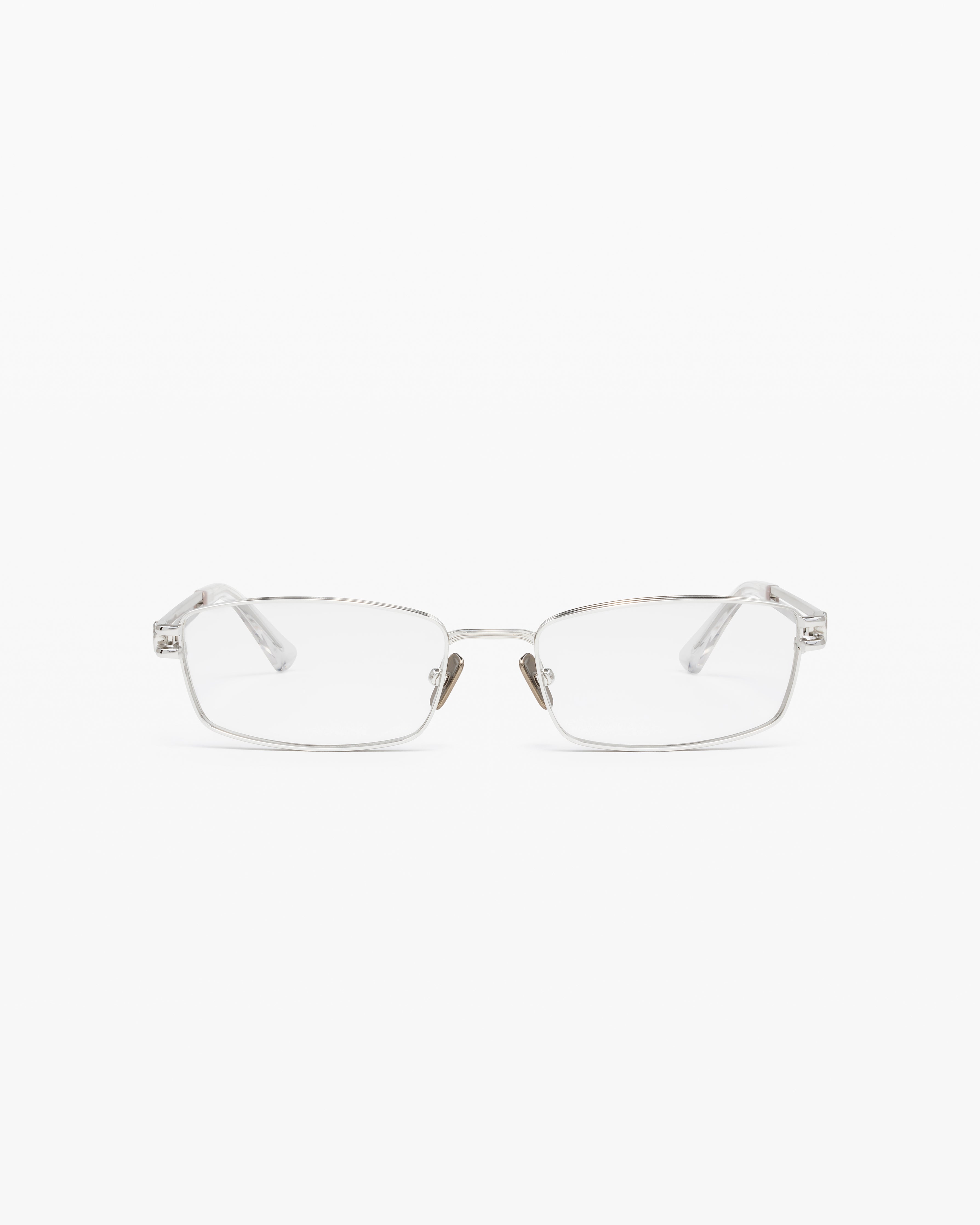 The Jo Rectangular Women's Eyeglasses in Silver