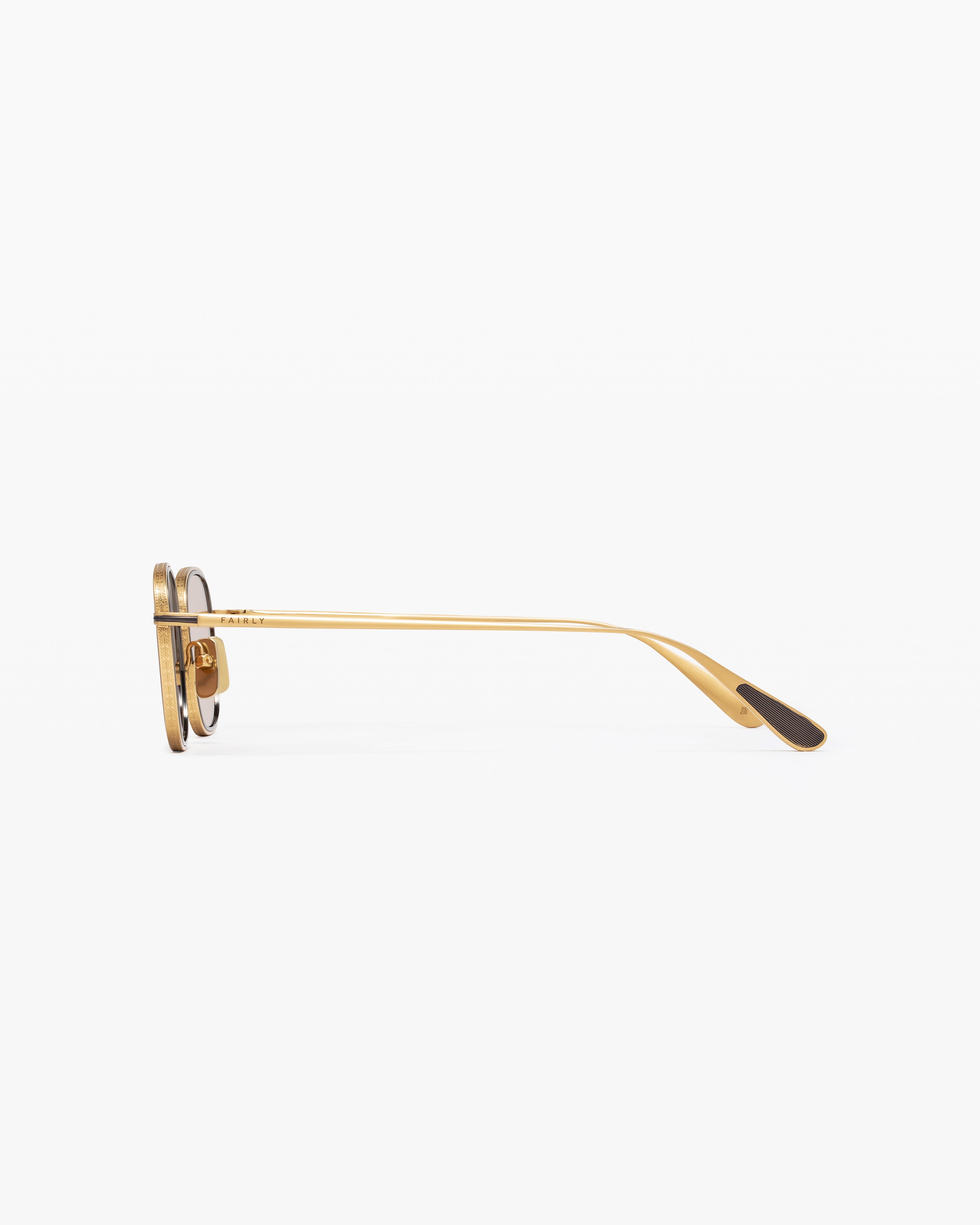 The Yoshi Rectangular Men's Sunglasses in Gold