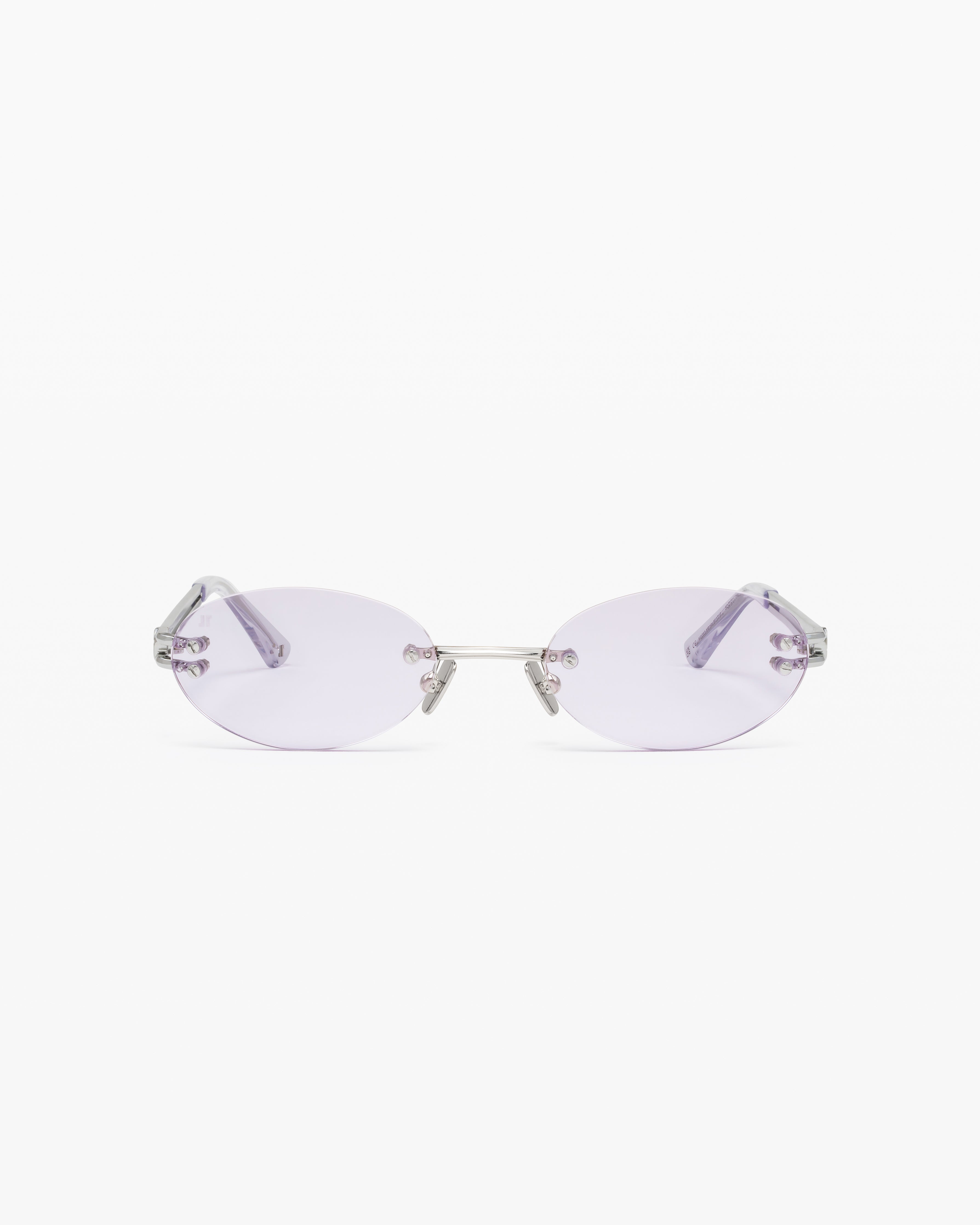 The Ju Oval Men's Sunglasses in Silver