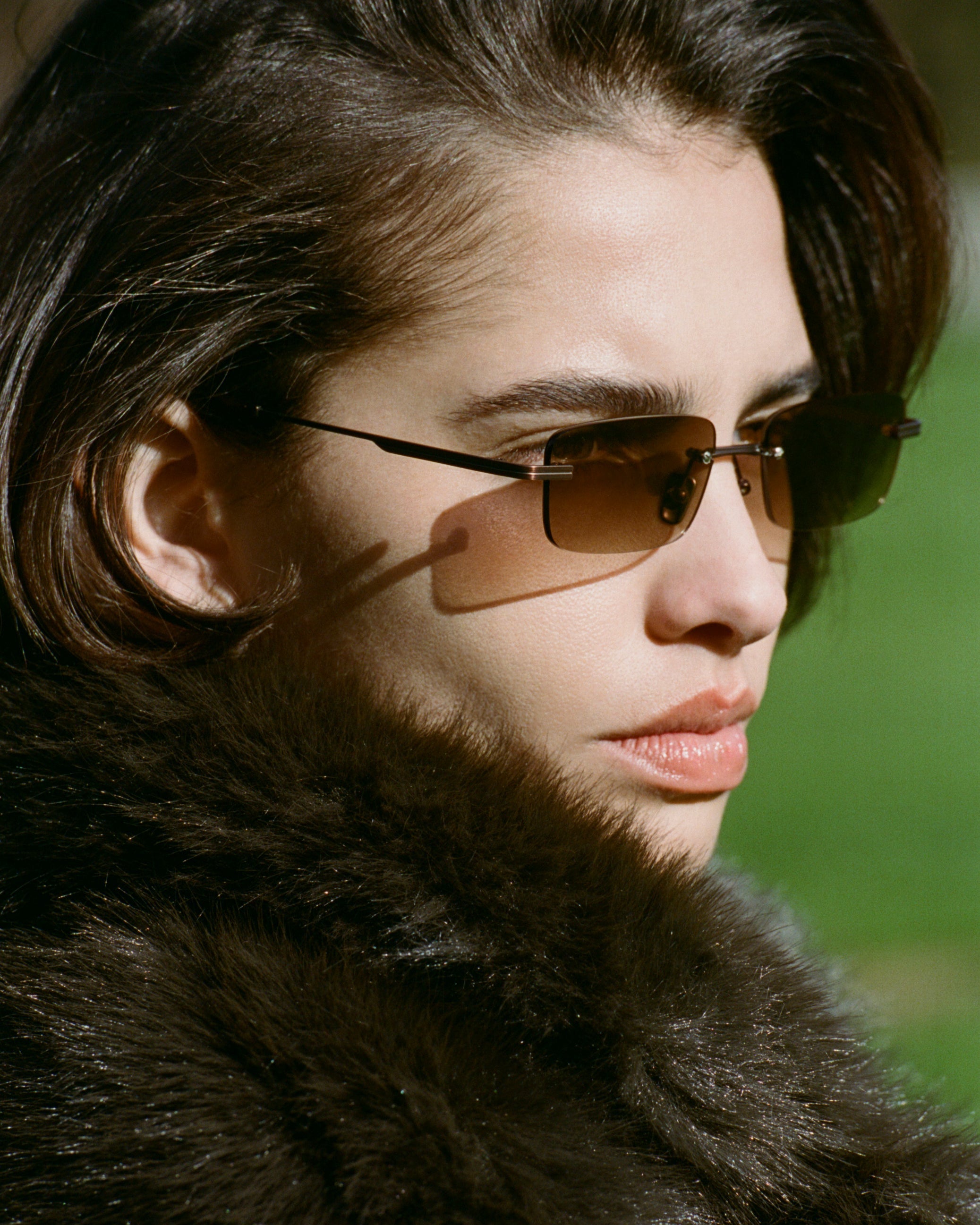 The Zany Rectangular Men's Sunglasses in Brown