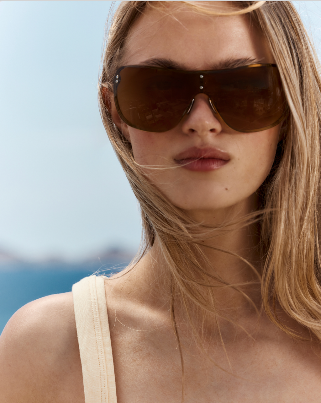 La Brooklyn Aviateur Lunettes de Soleil pour femme in Argent