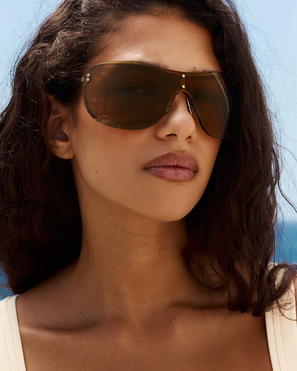 La Brooklyn Aviateur Lunettes de Soleil pour femme in Argent
