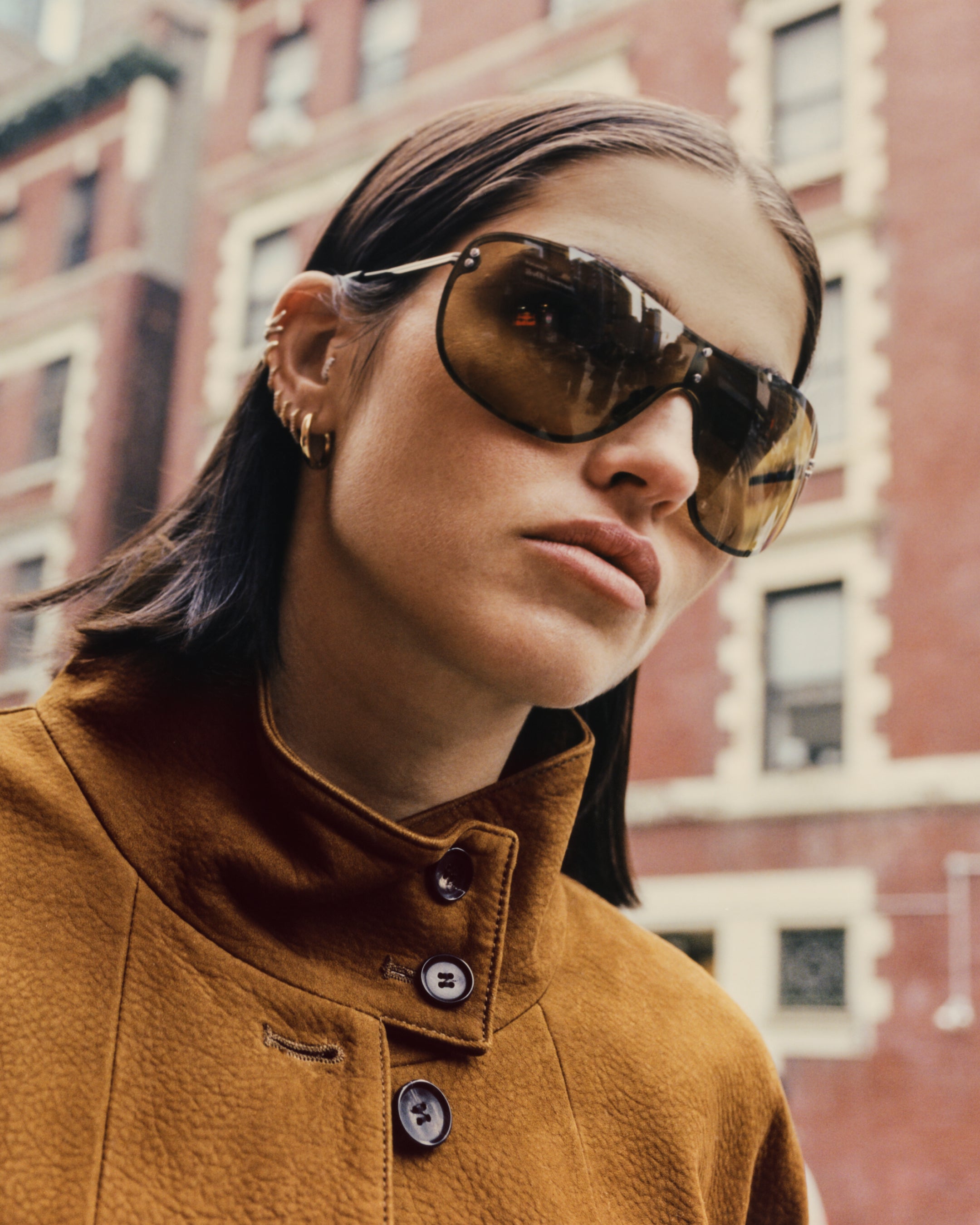 The Brooklyn Medium Women's Sunglasses in Silver | Jimmy Fairly US