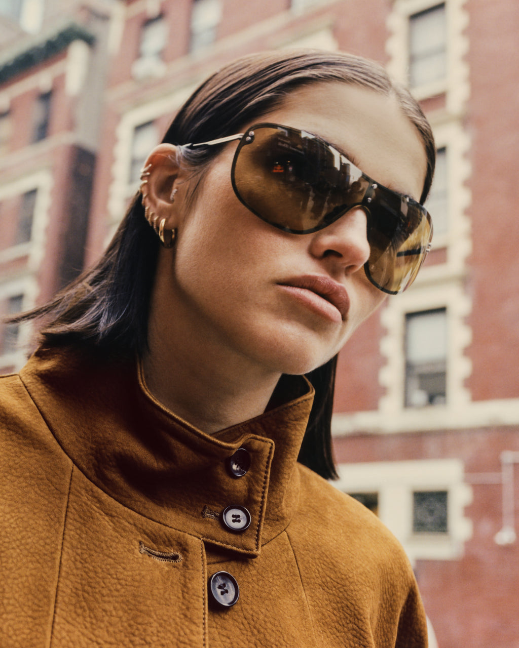 The Brooklyn Aviator Damen-Sonnenbrillen in Silber