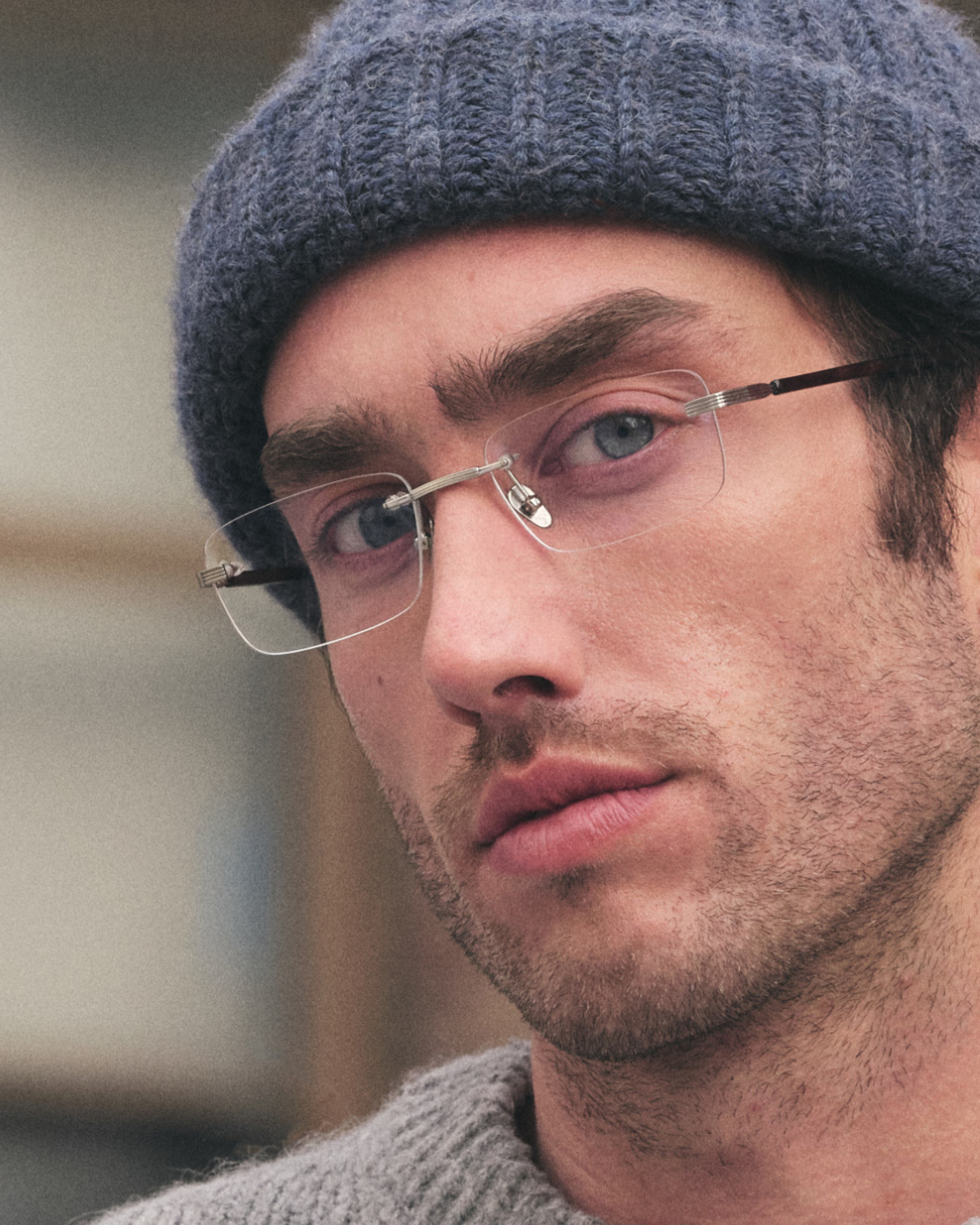 The Wald Rechteckig Herrenbrillen in Silber