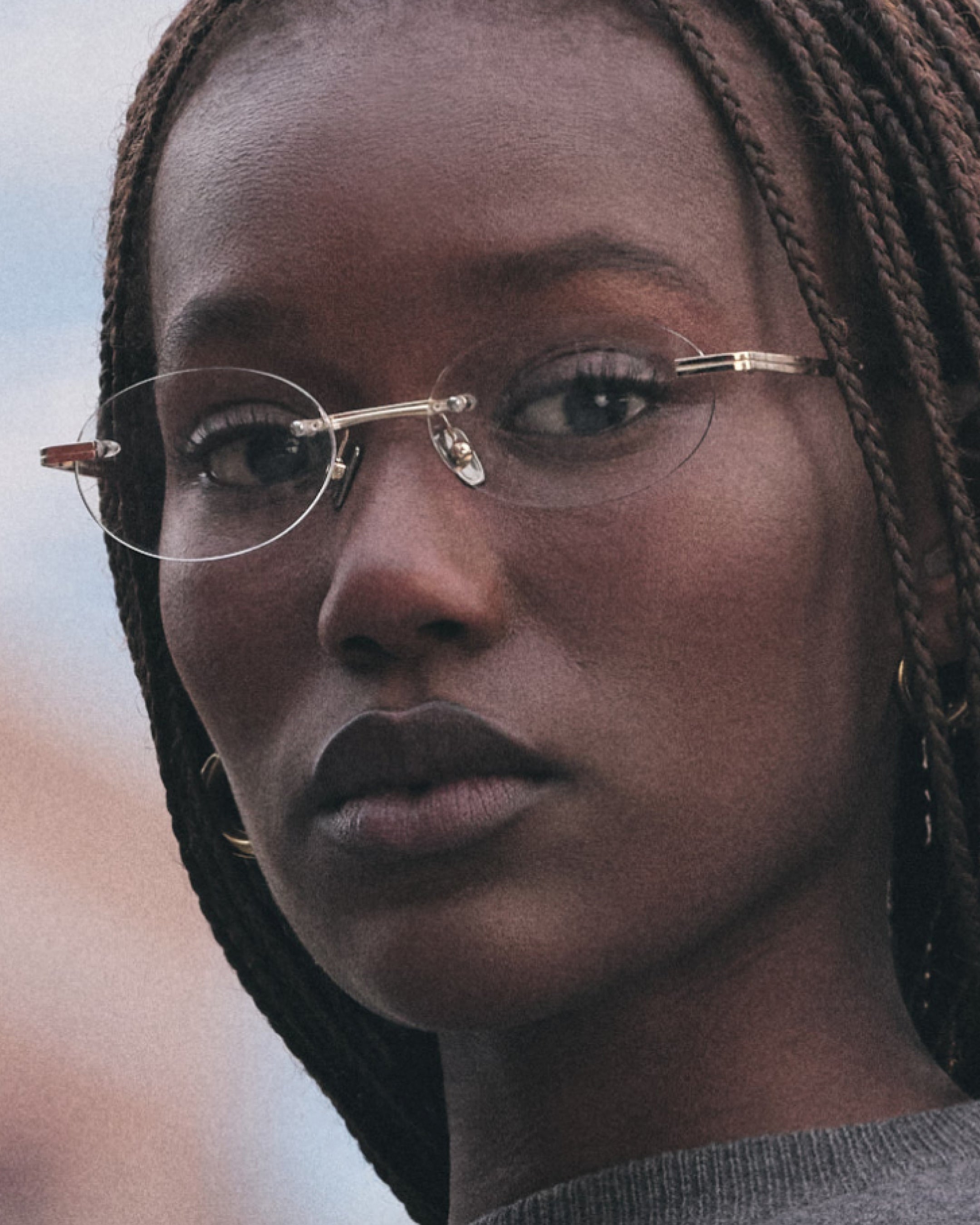 The Hudson Oval Damenbrillen in Gold