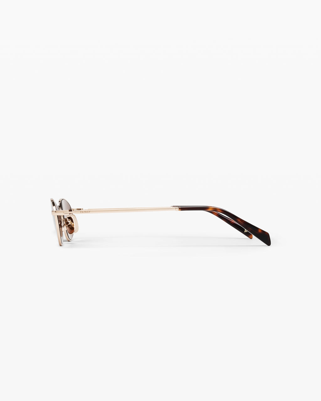 The Megly Oval Men's Sunglasses in Gold