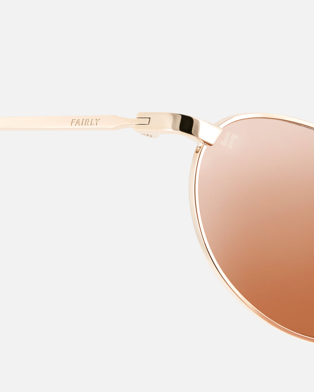 The Megly Oval Men's Sunglasses in Gold
