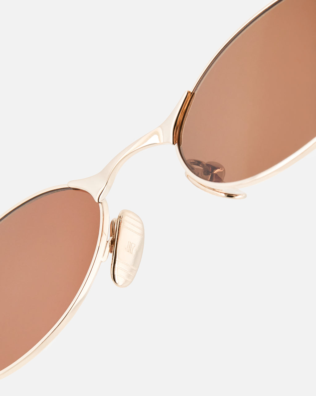 The Megly Oval Men's Sunglasses in Gold