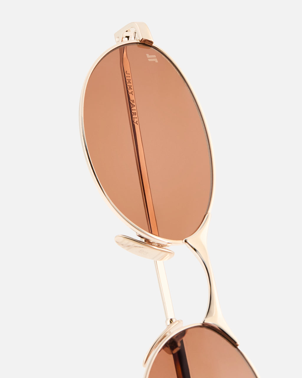 The Megly Oval Men's Sunglasses in Gold