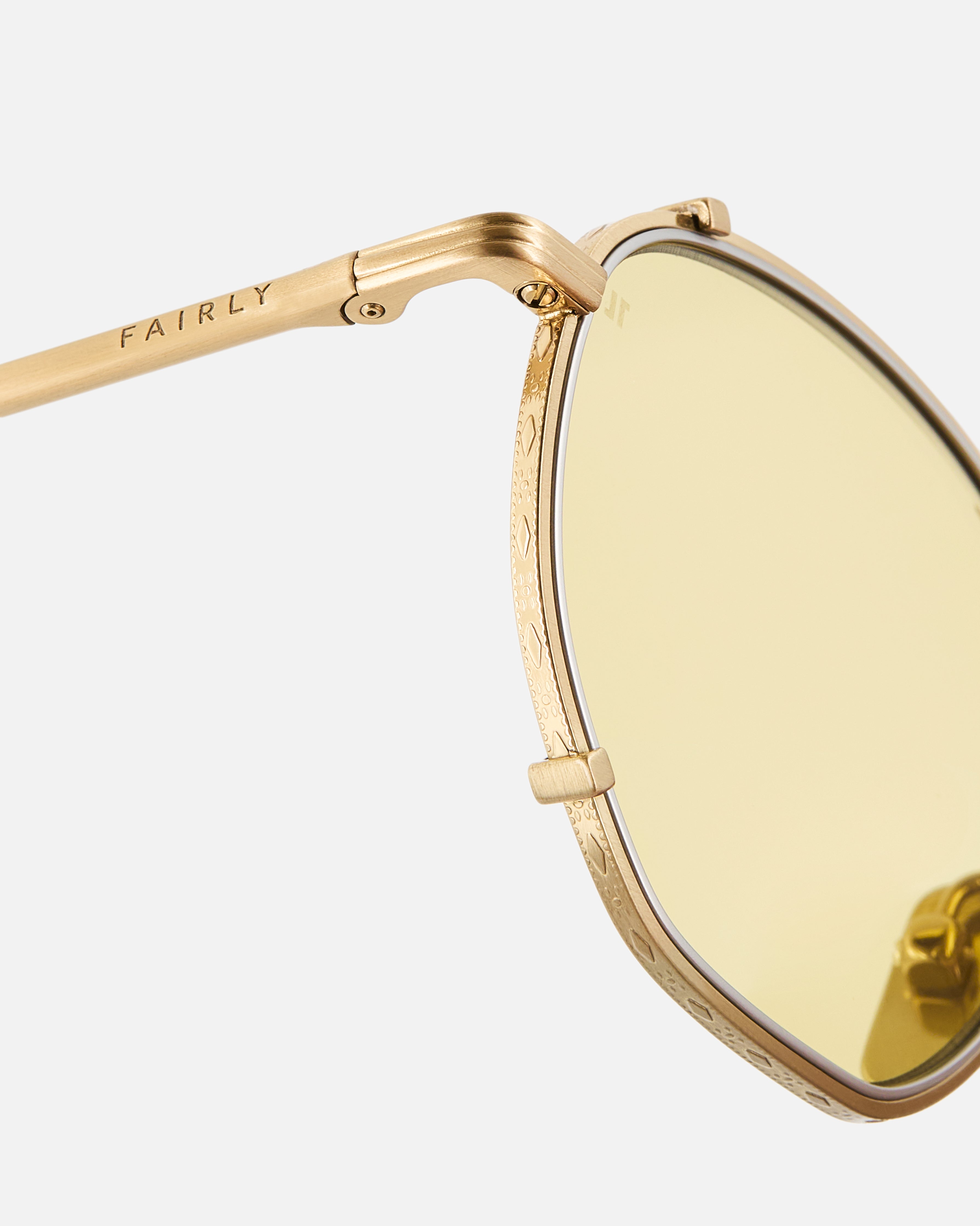 The Wave Medium Men's Sunglasses in Gold | Jimmy Fairly UK