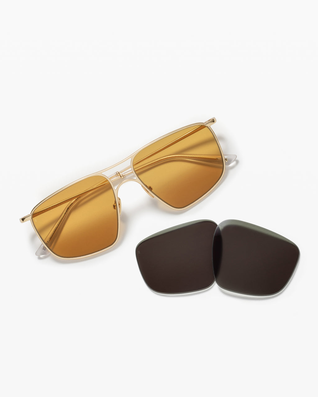 The Avery JF Colors Aviator Women's Sunglasses in Gold