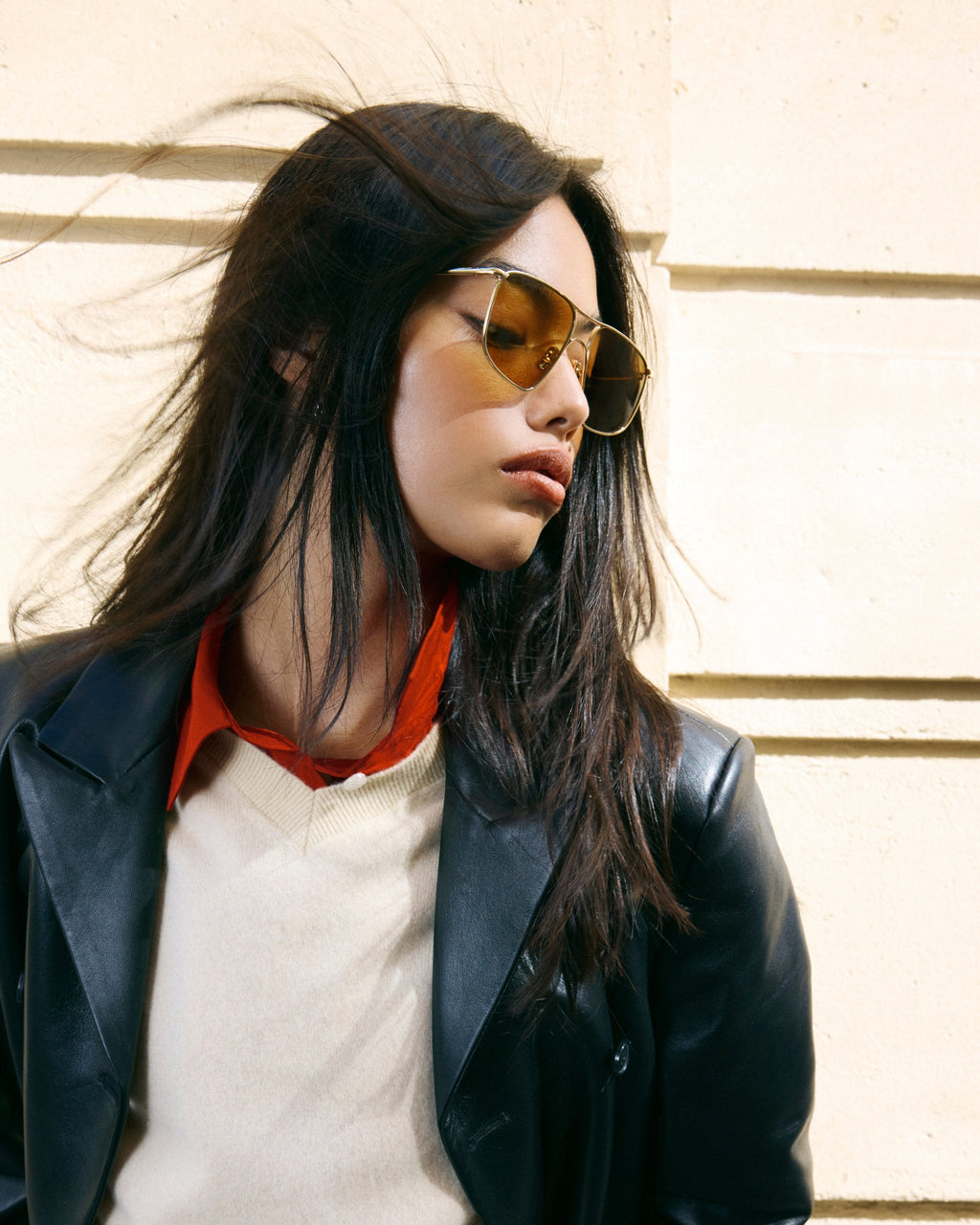 The Avery JF Colors Aviator Women's Sunglasses in Gold