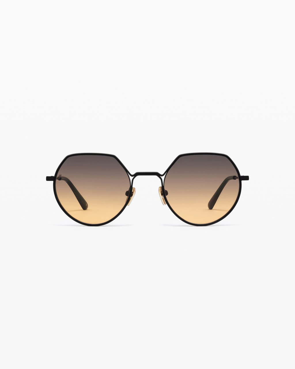 The Vietri Round Men's Sunglasses in Black