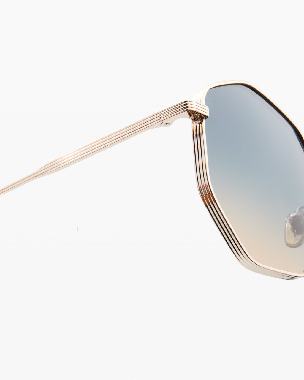 The Estella Sechseckig Damen-Sonnenbrillen in Gold